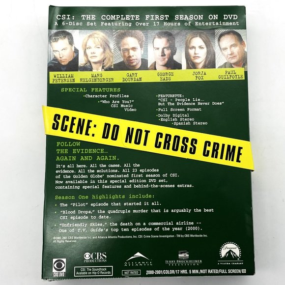 2003 CSI Crime Scene Investigation Series Complete First Season 6 Disc DVD Set - Picture 2 of 7